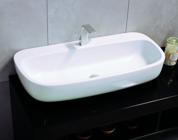 MN100L · Waschtisch MONO 100cm, hängend / Aufbaumodell 100/48/18,5cm weiss MN100L · Waschtisch MONO 100cm, hängend / Aufbaumodell 100/48/18,5cm weiss